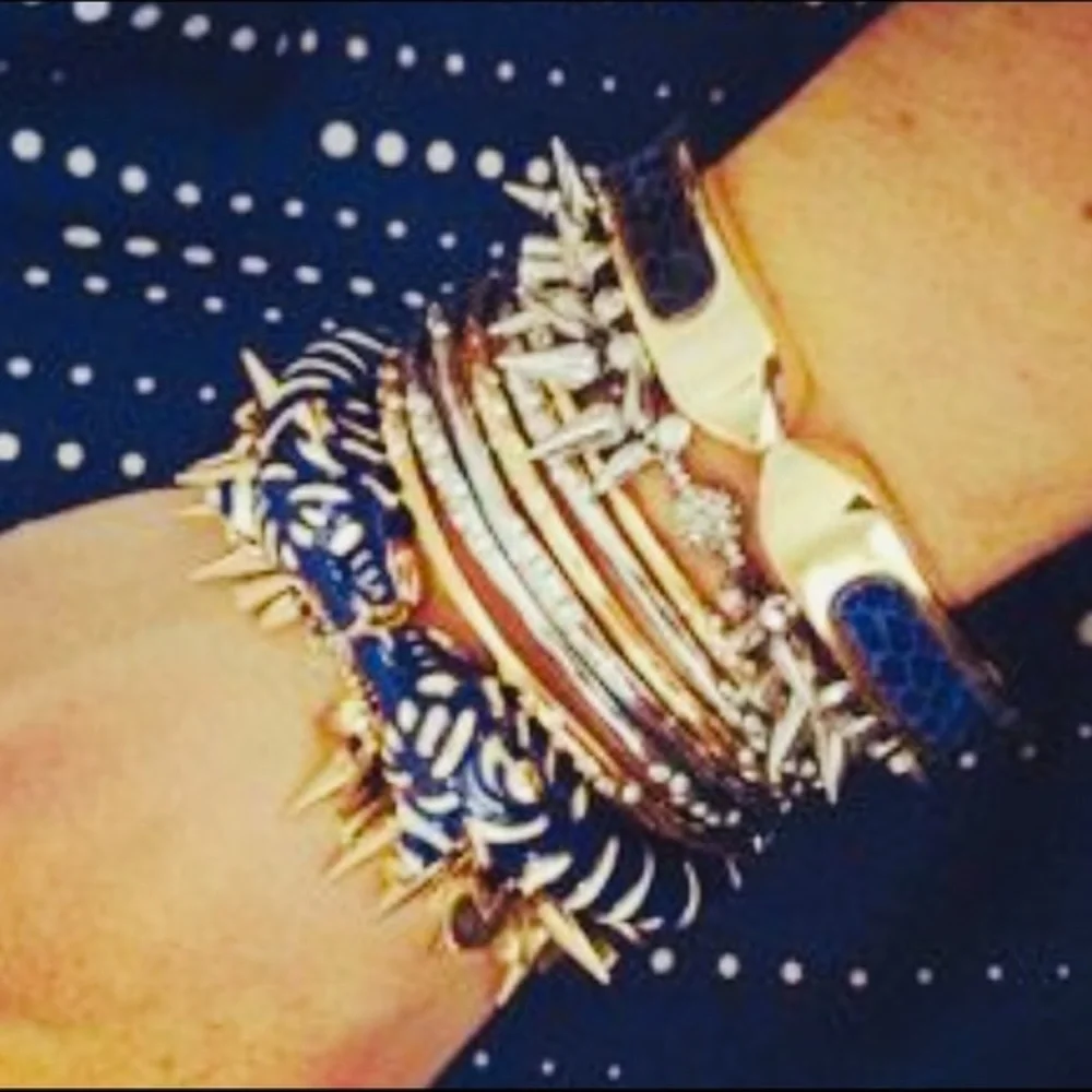 Stella & Dot | RAWR🐯Power Colbalt+Gold Lakra Tiger Cuff - Picture 6 of 10
